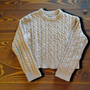 Time and Tru Ivory Cable Knit Sweater